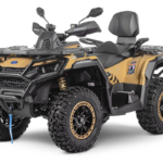Linhai Landforce 1000L EPS: Beżowy quad z napędem EPS, dużymi oponami i bagażnikami