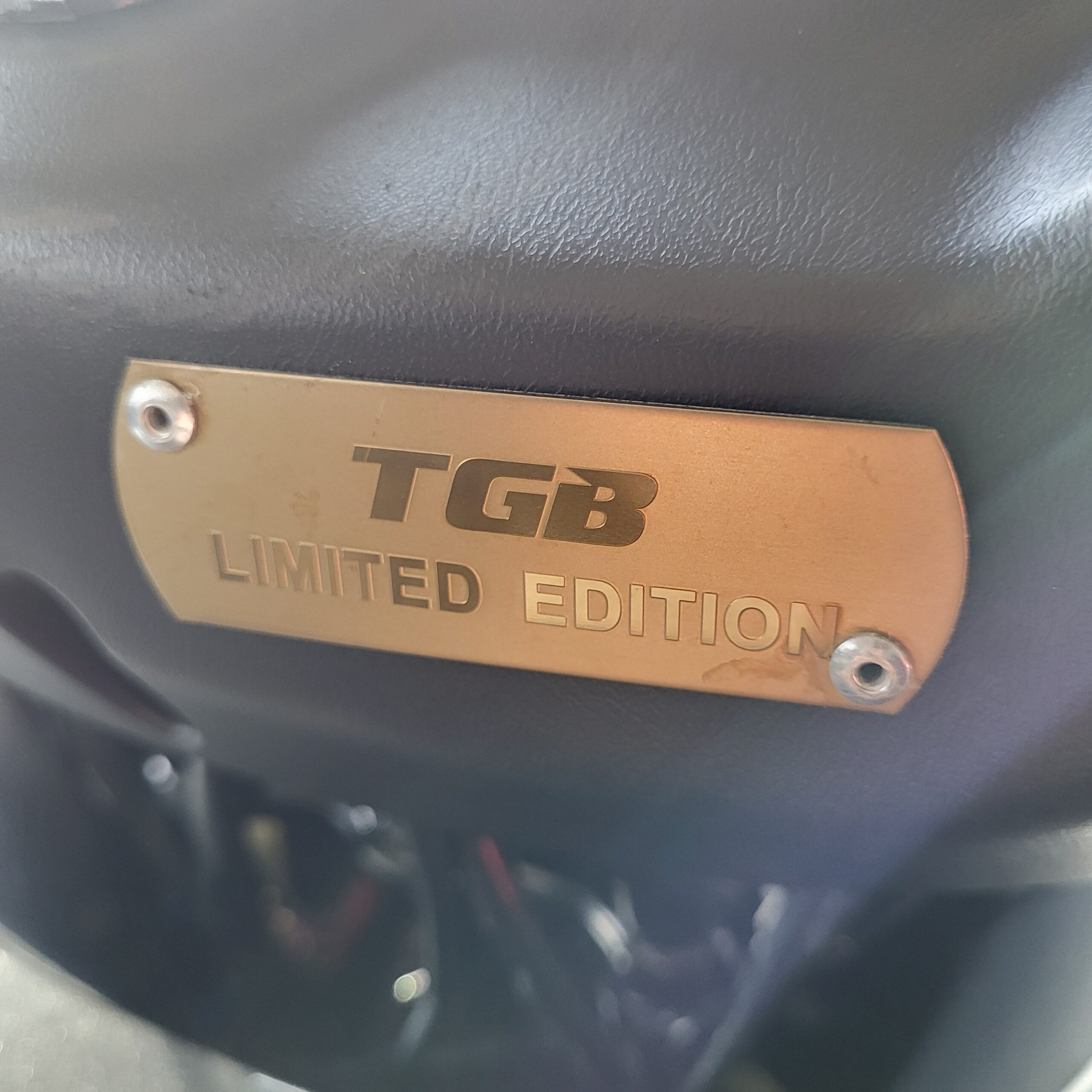 Złota tabliczka TGB Limited Edition z modelu Blade 1000 LTX Max Limited 2025.